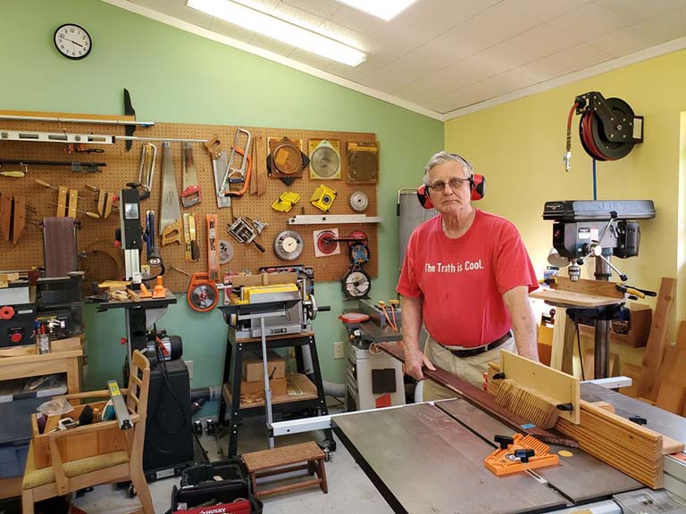 James Muller in his workshop