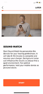 Eargo Sound Match on phone screen