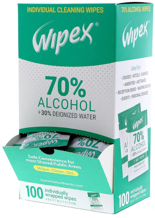 Wipex alcohol wipes