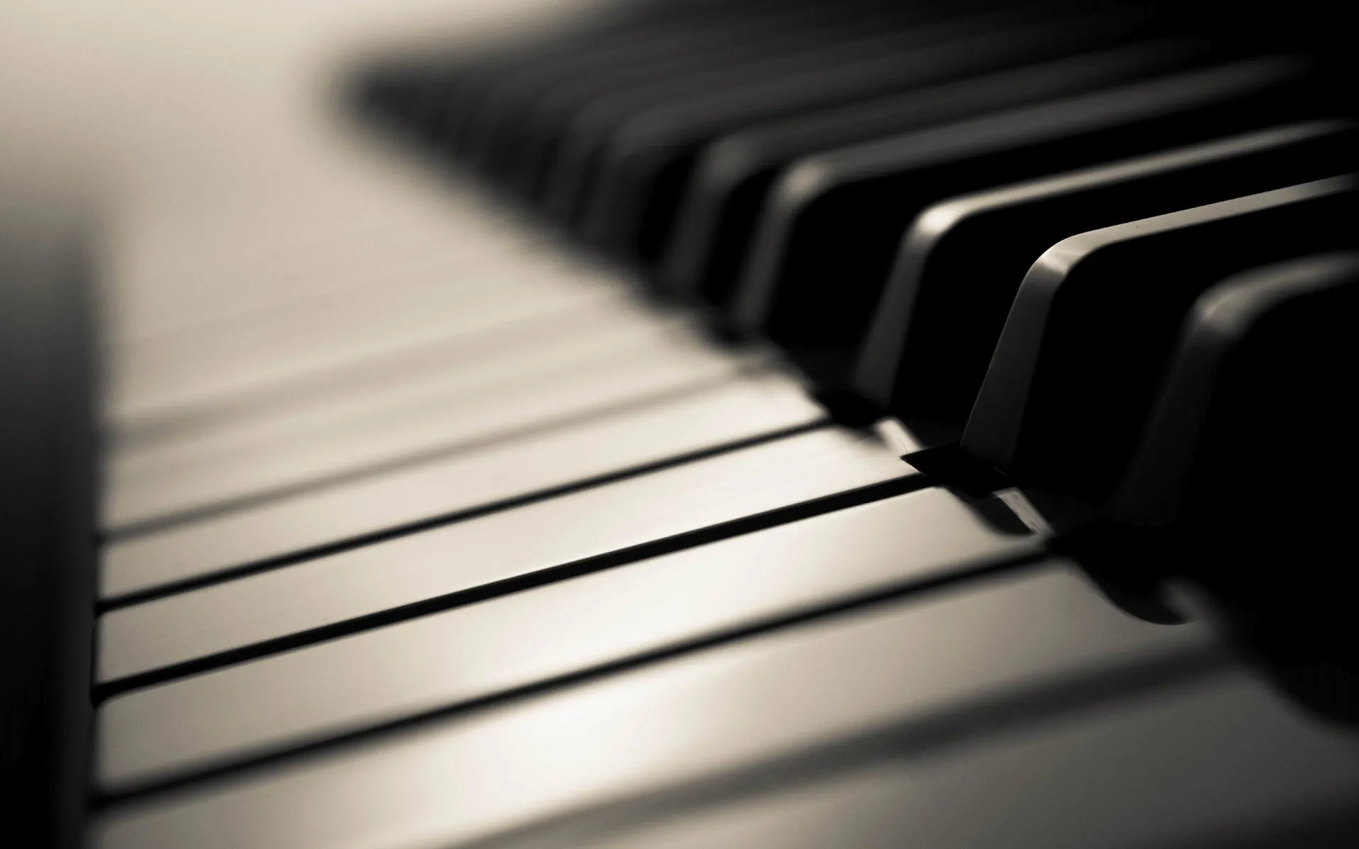 Piano keys in black and white