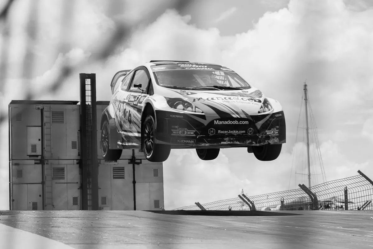 racing car in air